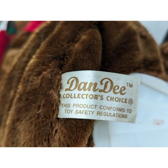 Vintage Dan Dee 10" Musical Plush Reindeer Large Antlers Bells - Picture 3 of 5